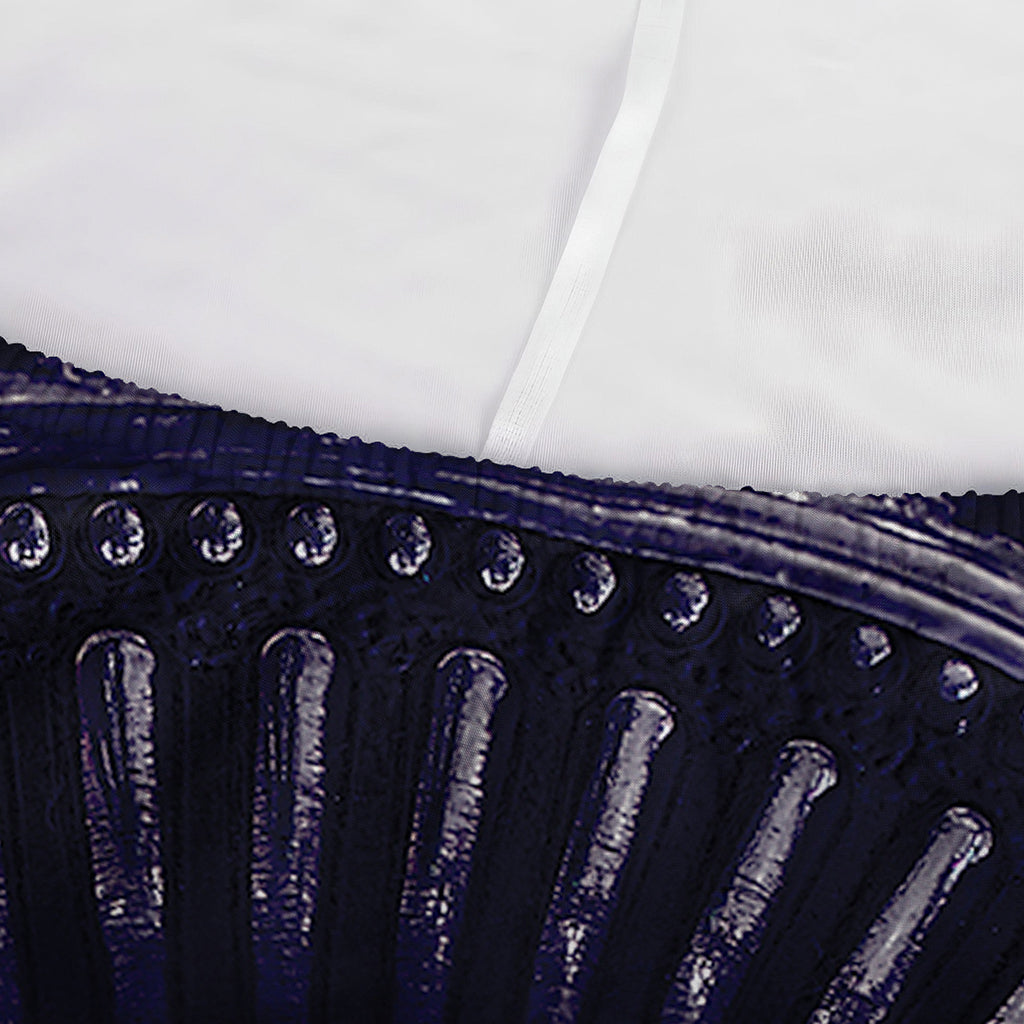 Dark Navy Metal Spiral Print Sofa Cover