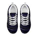 Dark Navy Metal Spiral Print White Sneakers