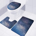 Dark Nebula Universe Galaxy Space Print 3 Piece Bath Mat Set