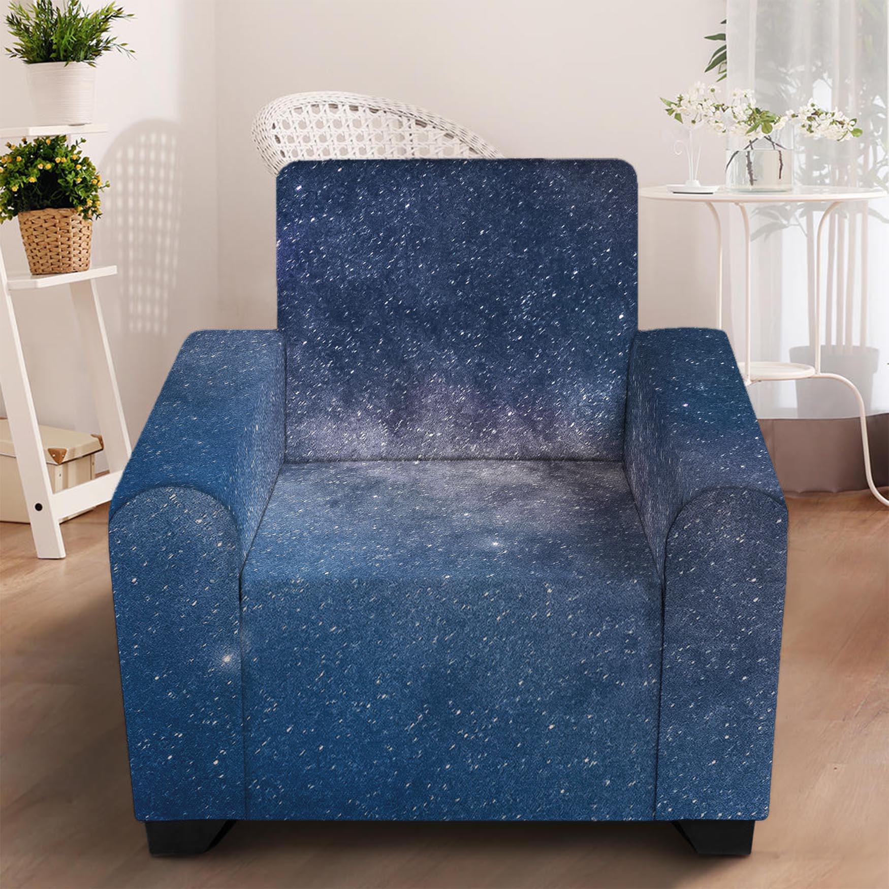 Dark Nebula Universe Galaxy Space Print Armchair Slipcover