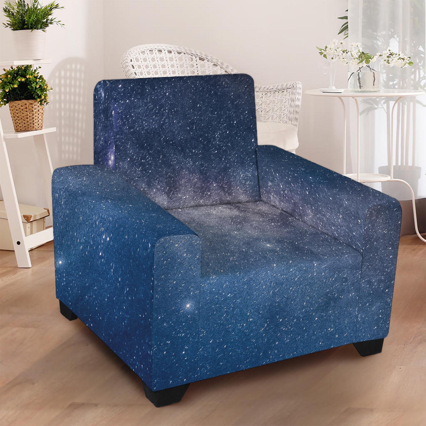 Dark Nebula Universe Galaxy Space Print Armchair Slipcover