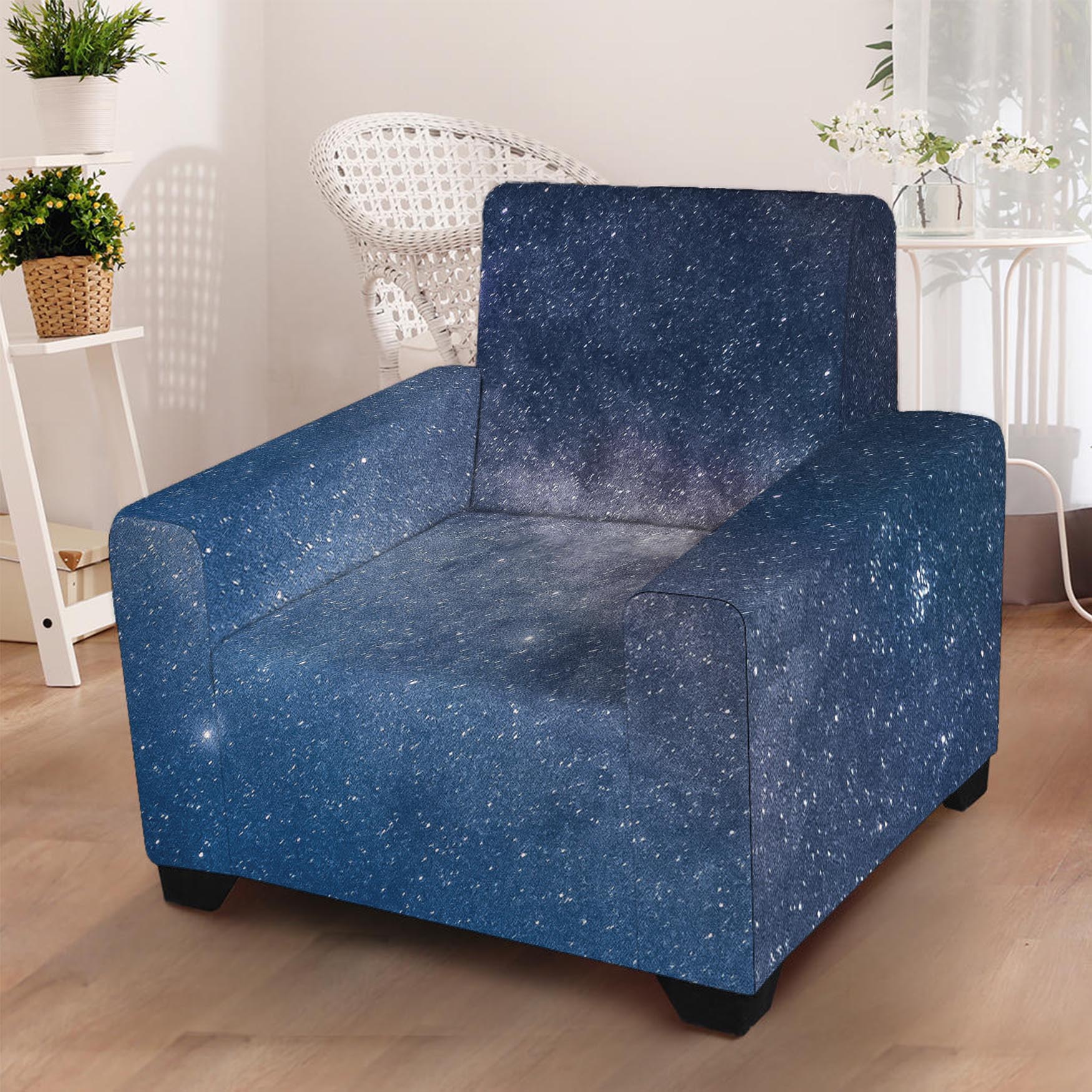 Dark Nebula Universe Galaxy Space Print Armchair Slipcover