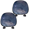 Dark Nebula Universe Galaxy Space Print Car Headrest Covers