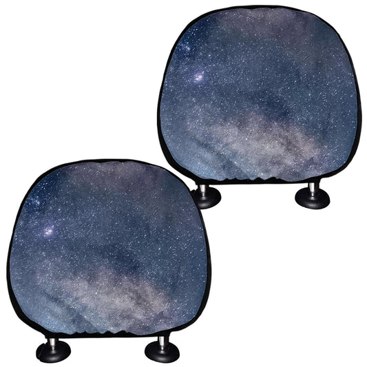 Dark Nebula Universe Galaxy Space Print Car Headrest Covers