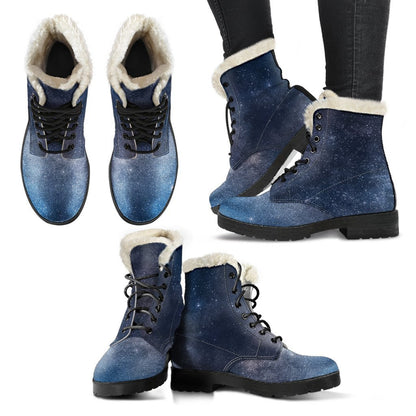 Dark Nebula Universe Galaxy Space Print Comfy Boots GearFrost