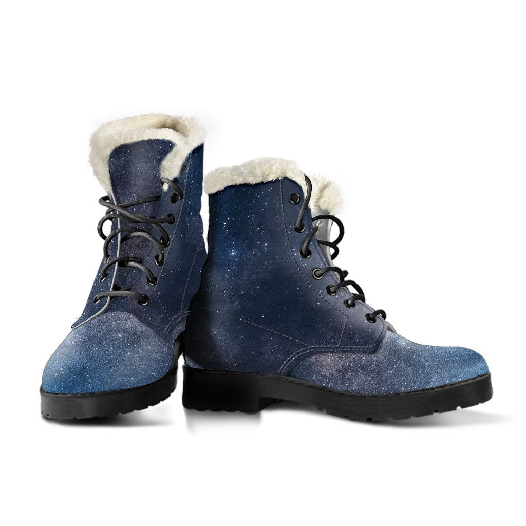 Dark Nebula Universe Galaxy Space Print Comfy Boots GearFrost