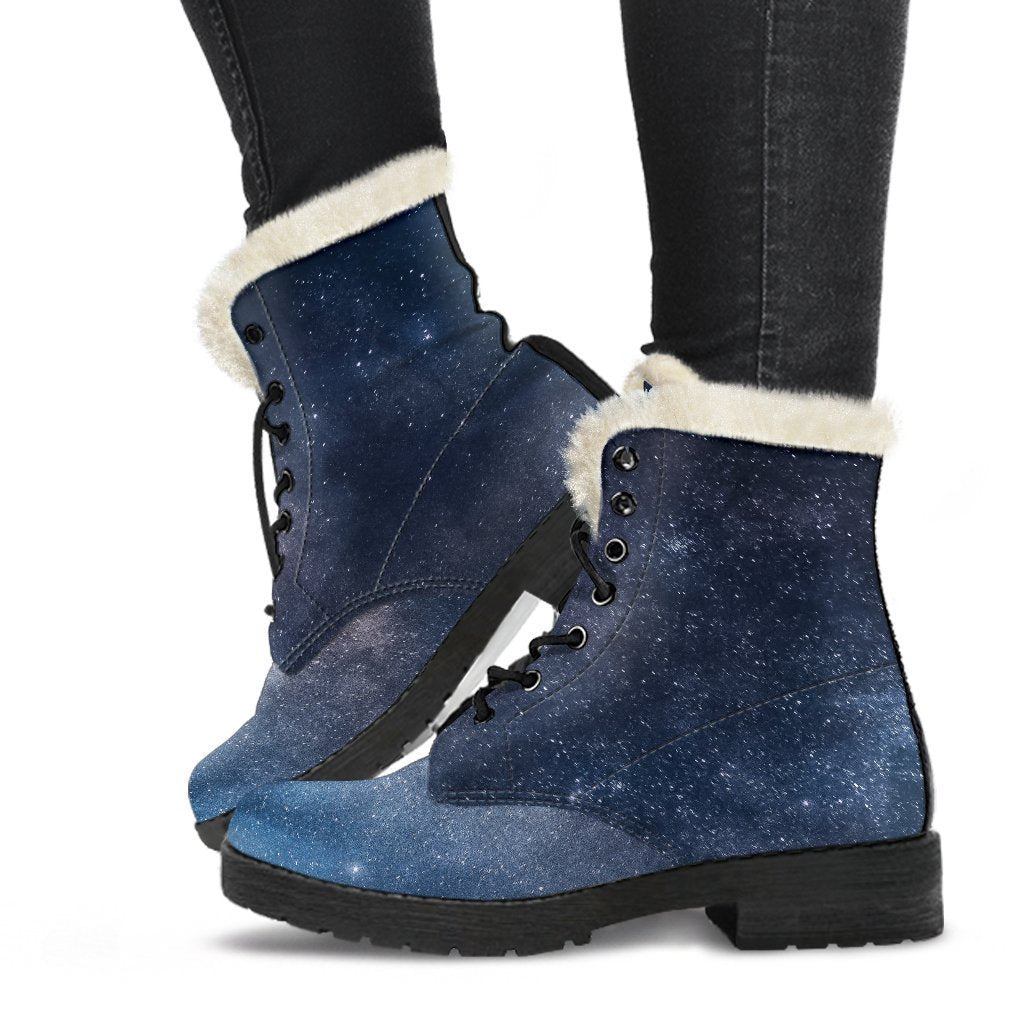 Dark Nebula Universe Galaxy Space Print Comfy Boots GearFrost