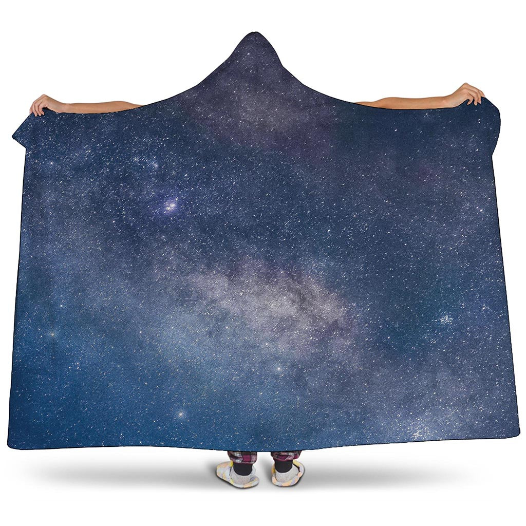 Dark Nebula Universe Galaxy Space Print Hooded Blanket