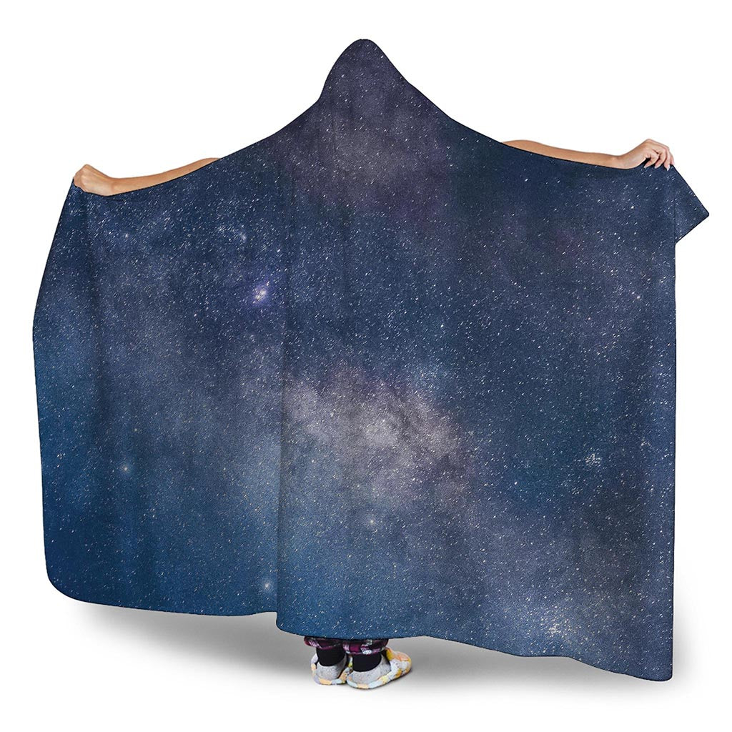 Dark Nebula Universe Galaxy Space Print Hooded Blanket