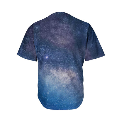 Dark Nebula Universe Galaxy Space Print Men's Baseball Jersey