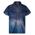 Dark Nebula Universe Galaxy Space Print Men's Short Sleeve Shirt