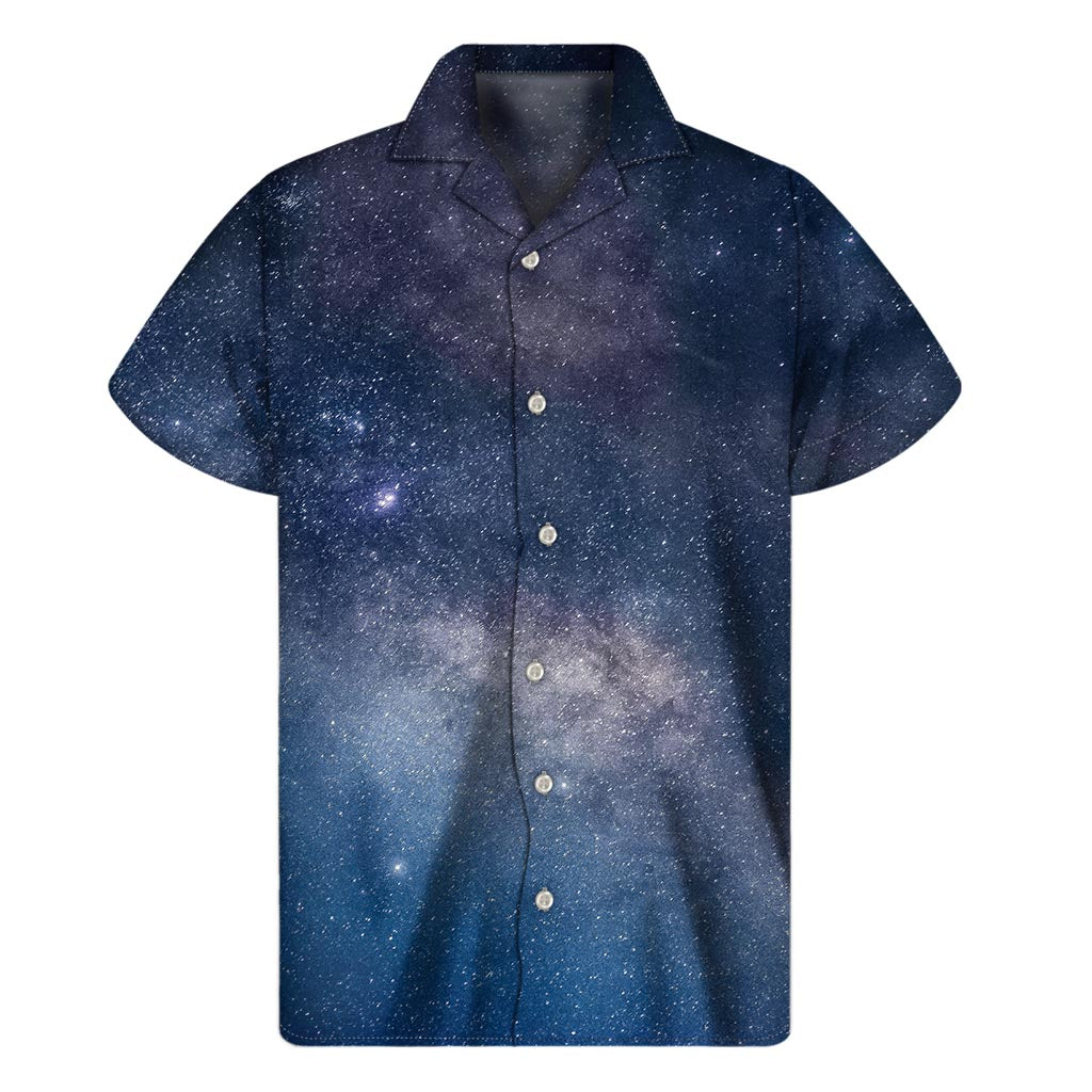 Dark Nebula Universe Galaxy Space Print Men's Short Sleeve Shirt