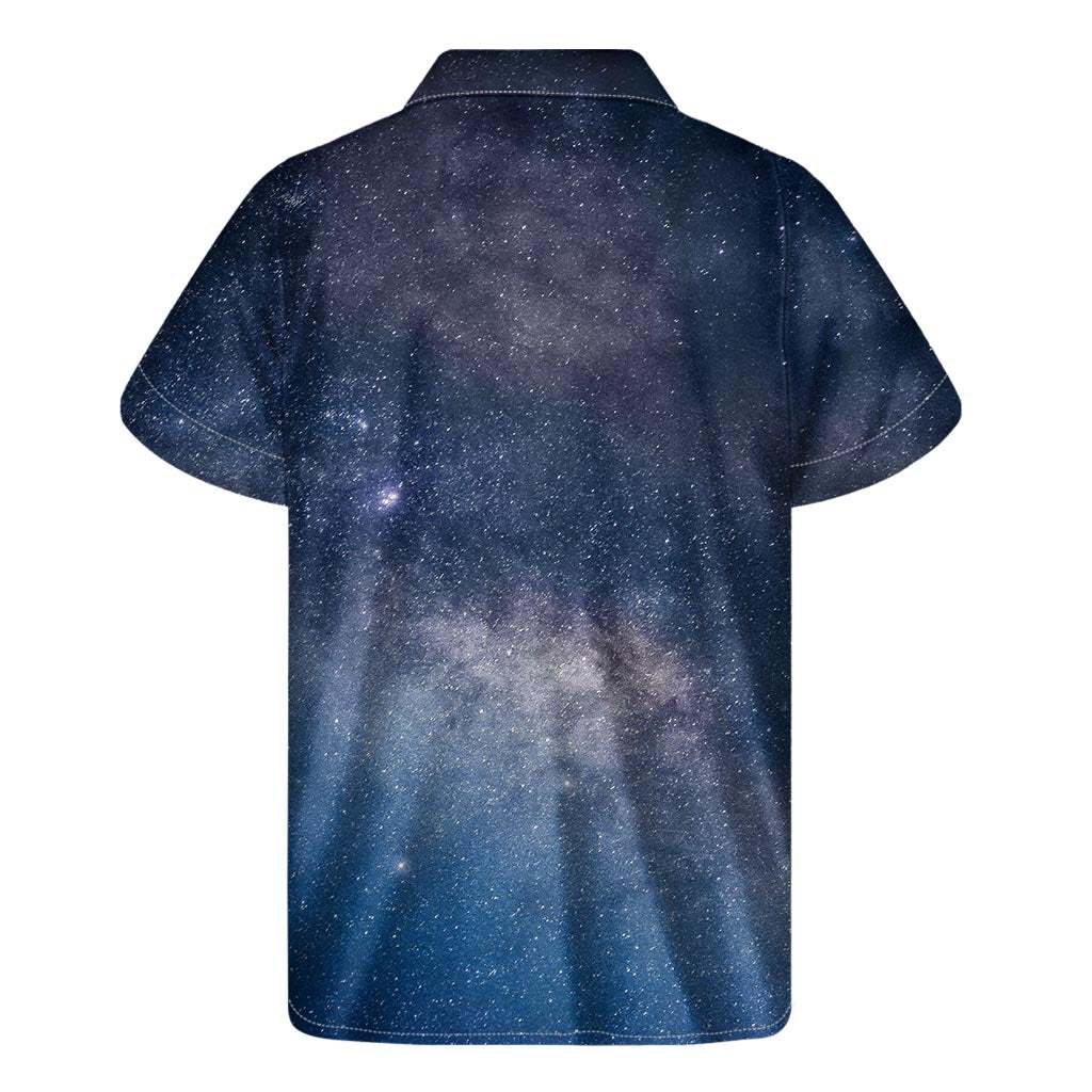 Dark Nebula Universe Galaxy Space Print Men's Short Sleeve Shirt