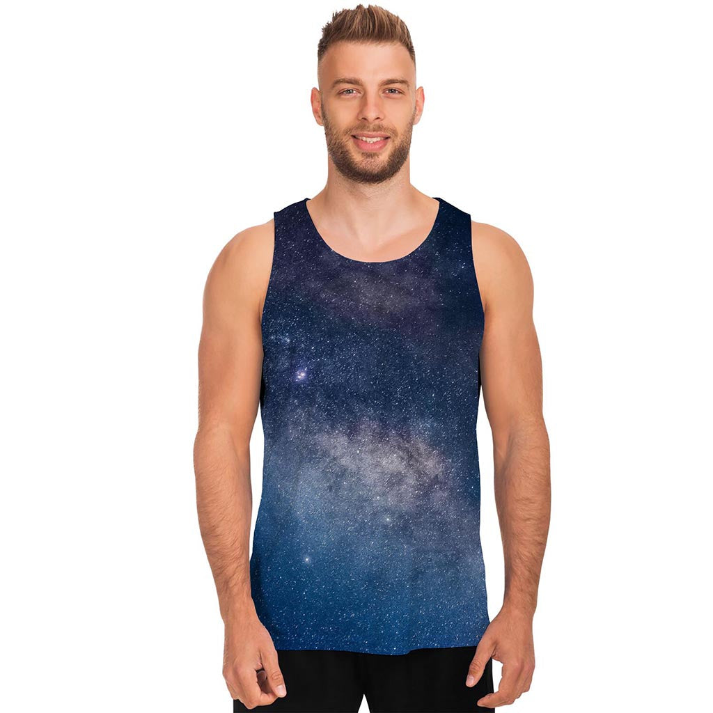 Dark Nebula Universe Galaxy Space Print Men's Tank Top