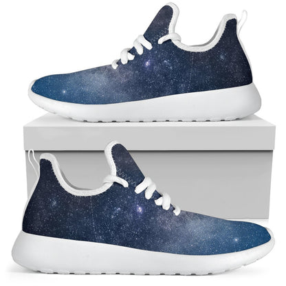 Dark Nebula Universe Galaxy Space Print Mesh Knit Shoes GearFrost