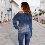 Dark Nebula Universe Galaxy Space Print Off Shoulder Sweatshirt GearFrost