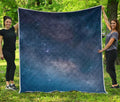Dark Nebula Universe Galaxy Space Print Quilt
