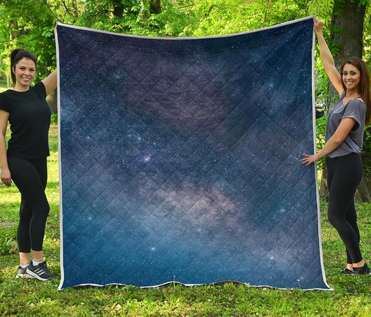 Dark Nebula Universe Galaxy Space Print Quilt