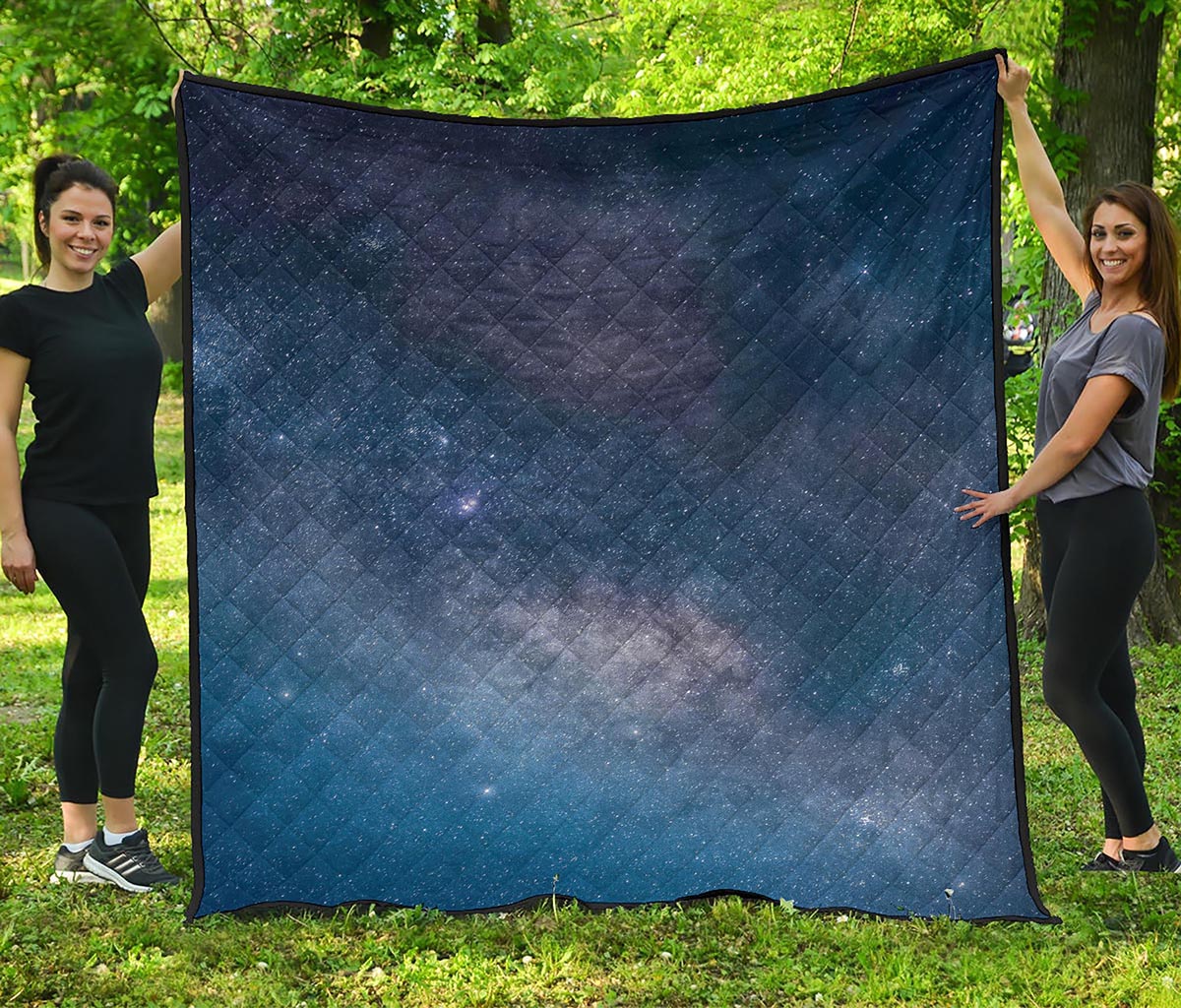 Dark Nebula Universe Galaxy Space Print Quilt
