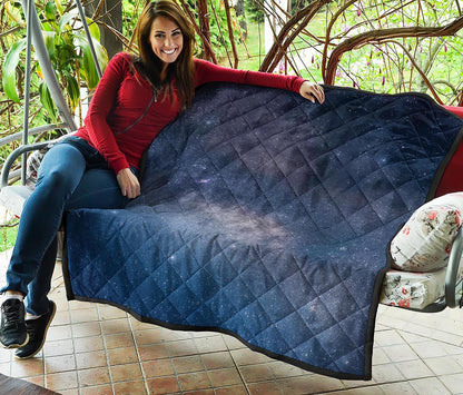 Dark Nebula Universe Galaxy Space Print Quilt