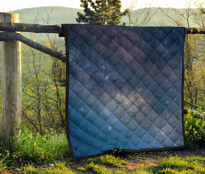 Dark Nebula Universe Galaxy Space Print Quilt