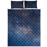 Dark Nebula Universe Galaxy Space Print Quilt Bed Set