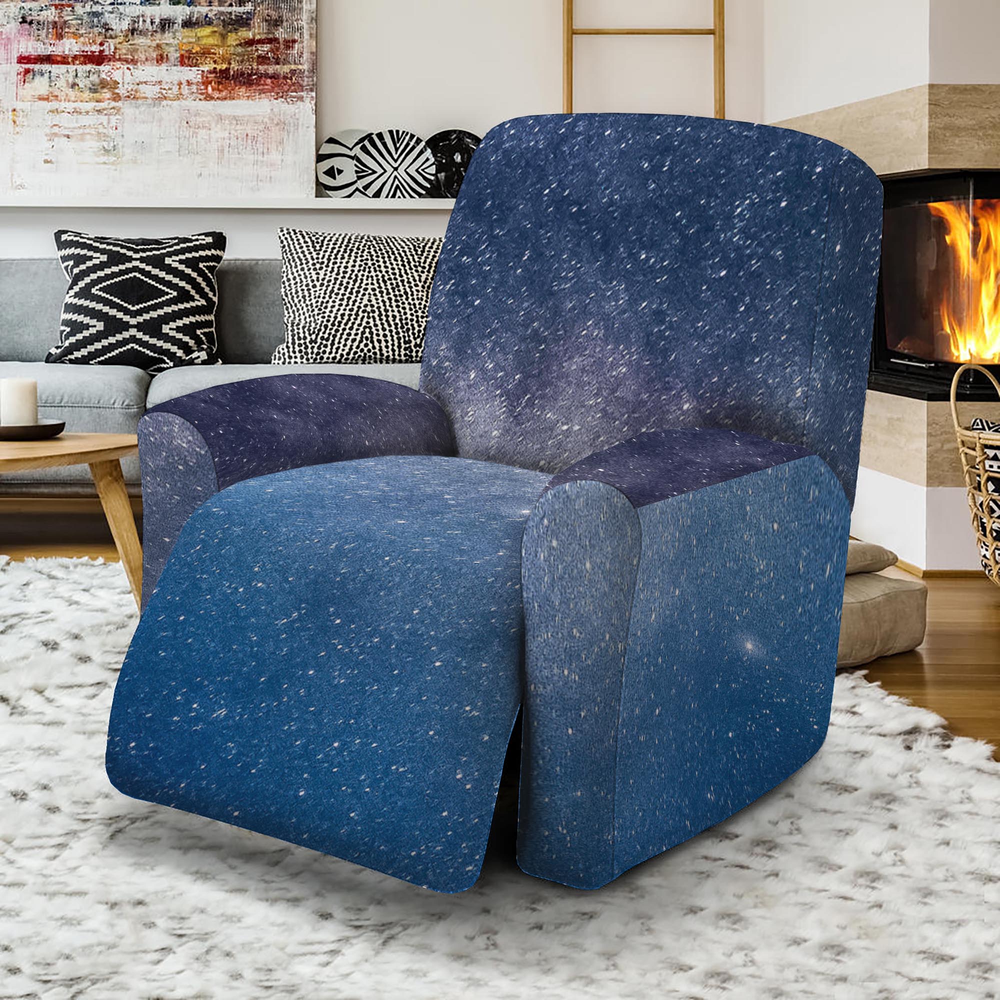 Dark Nebula Universe Galaxy Space Print Recliner Slipcover