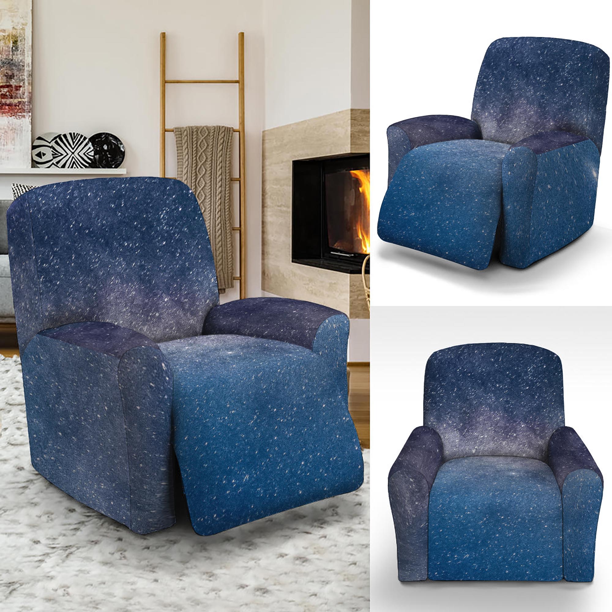 Dark Nebula Universe Galaxy Space Print Recliner Slipcover