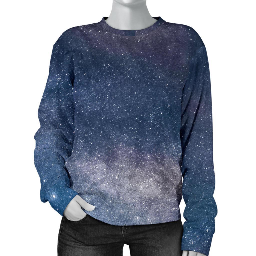 Dark Nebula Universe Galaxy Space Print Women's Crewneck Sweatshirt GearFrost