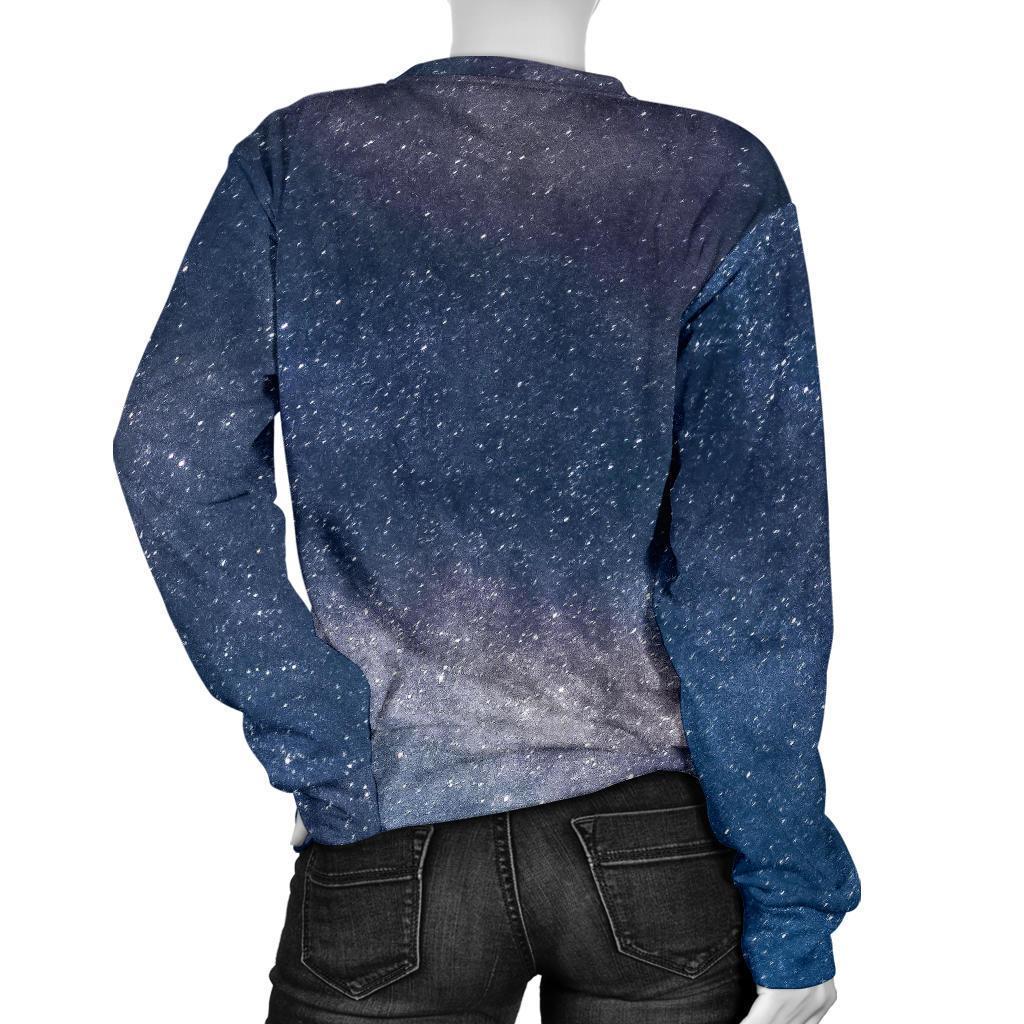 Dark Nebula Universe Galaxy Space Print Women's Crewneck Sweatshirt GearFrost