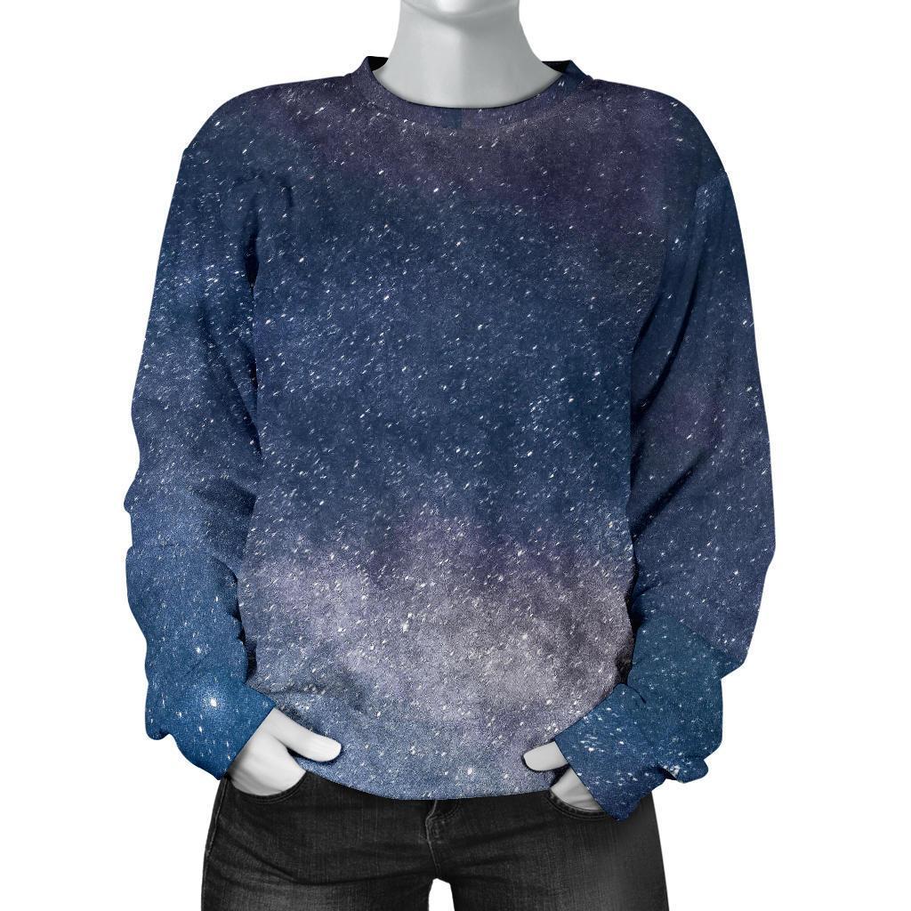Dark Nebula Universe Galaxy Space Print Women's Crewneck Sweatshirt GearFrost