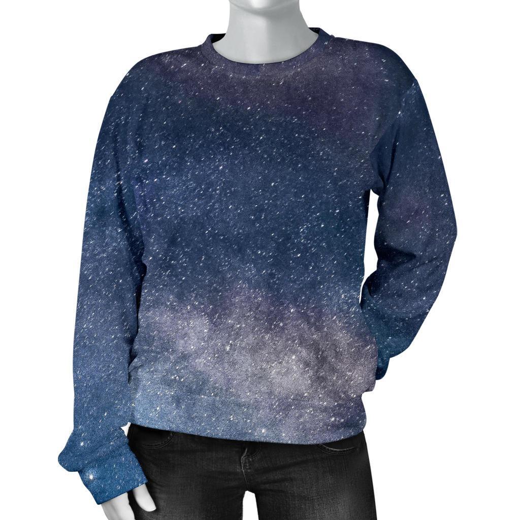Dark Nebula Universe Galaxy Space Print Women's Crewneck Sweatshirt GearFrost