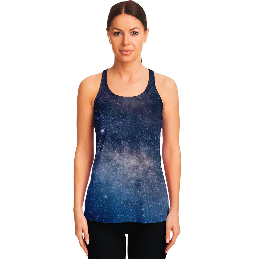 Dark Nebula Universe Galaxy Space Print Women's Racerback Tank Top