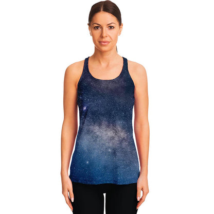 Dark Nebula Universe Galaxy Space Print Women's Racerback Tank Top
