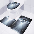 Dark Night UFO Print 3 Piece Bath Mat Set