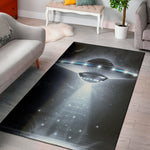 Dark Night UFO Print Area Rug
