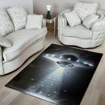 Dark Night UFO Print Area Rug