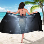 Dark Night UFO Print Beach Sarong Wrap
