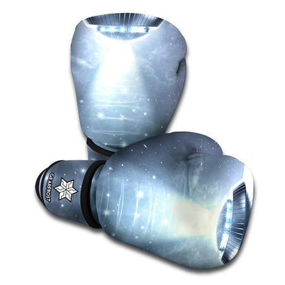 Dark Night UFO Print Boxing Gloves