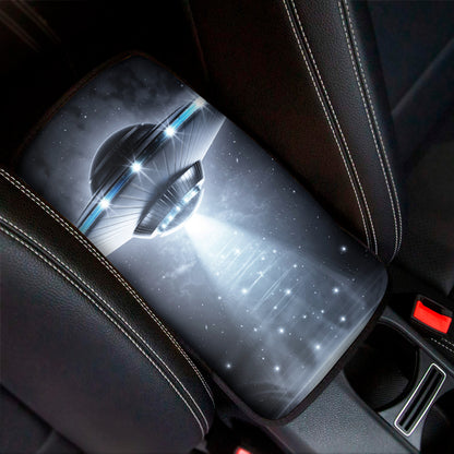 Dark Night UFO Print Car Center Console Cover