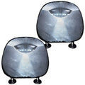 Dark Night UFO Print Car Headrest Covers