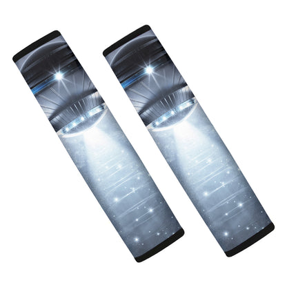Dark Night UFO Print Car Seat Belt Covers