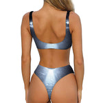 Dark Night UFO Print Front Bow Tie Bikini