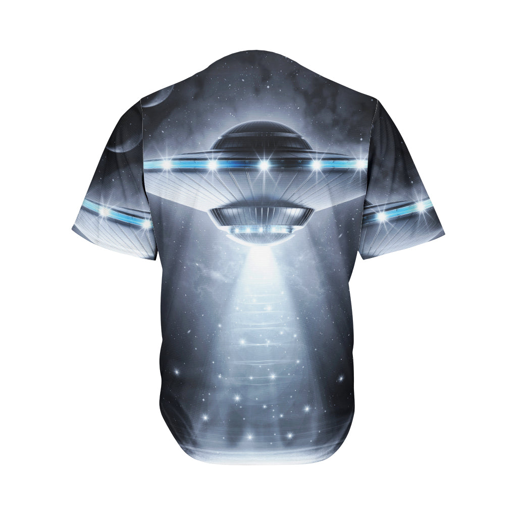 Dark Night UFO Print Men's Baseball Jersey
