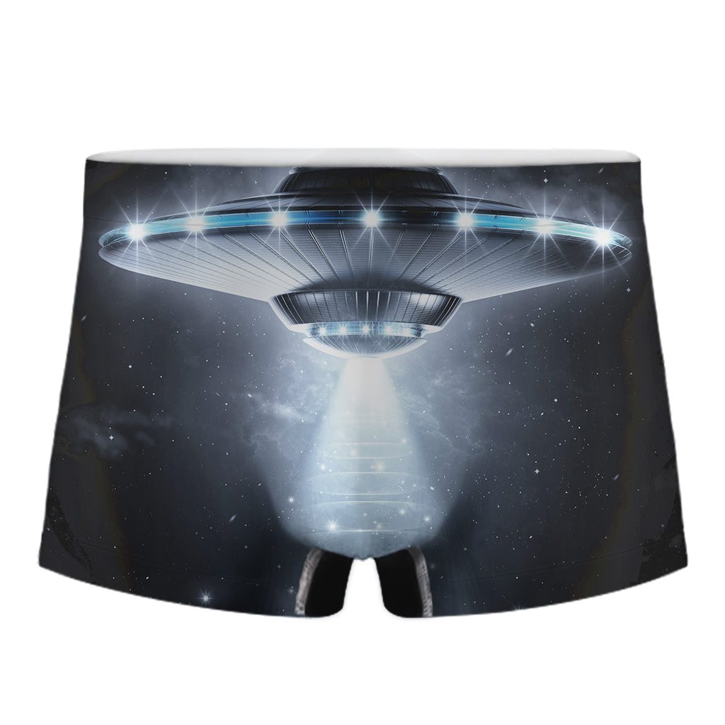 Dark Night UFO Print Men's Boxer Briefs