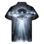 Dark Night UFO Print Men's Short Sleeve Shirt