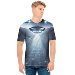 Dark Night UFO Print Men's T-Shirt