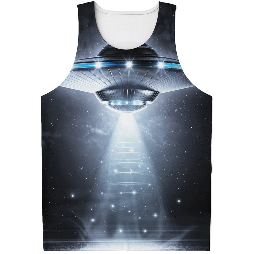 Dark Night UFO Print Men's Tank Top