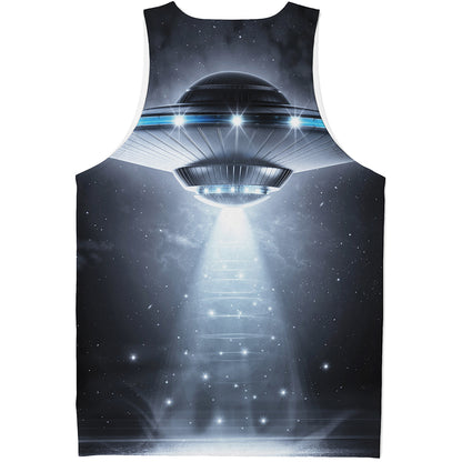 Dark Night UFO Print Men's Tank Top