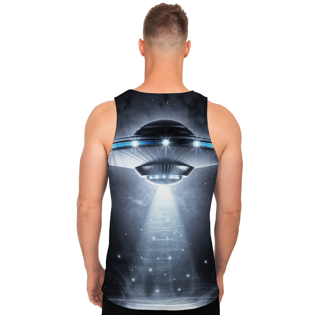 Dark Night UFO Print Men's Tank Top